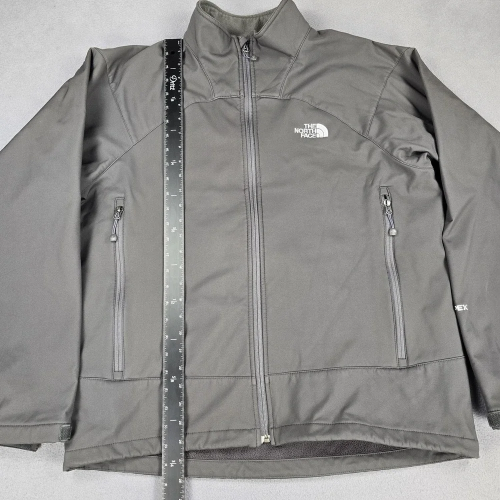 The North Face Apex Jacket Mens Large Gray Softshell Full Zip Hiking Outdoor‎